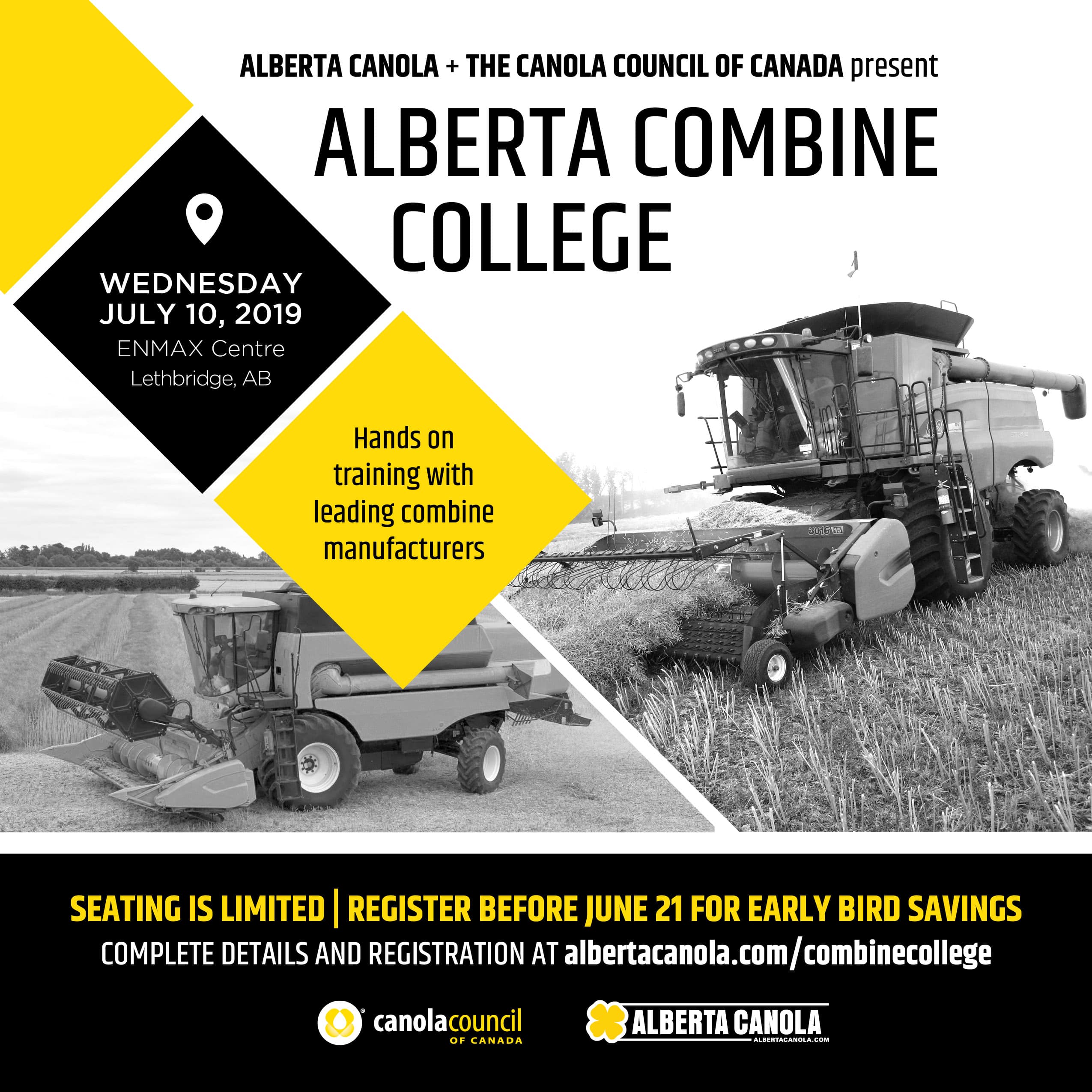 Register for Combine College July 10 in Lethbridge Canola Council of