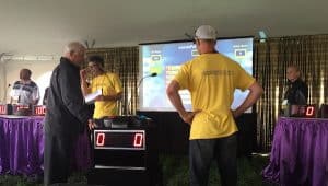 Keith Downey leads his All Star team to victory at canolaPALOOZA Family Feud.