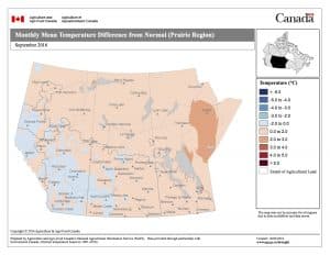 September temperatures were colder than normal.