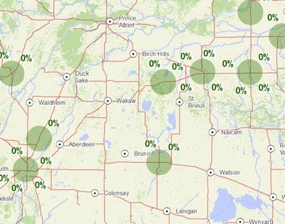 Here is a sample of the sclerotia depots map. There are 67 sites in Saskatchewan.