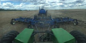 Seeding canola in dry conditions. Credit: Jon Whetter