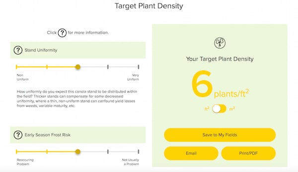 target plant density calculator