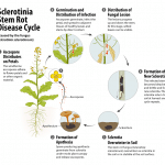 Sclerotinia stem rot disease cycle in canola