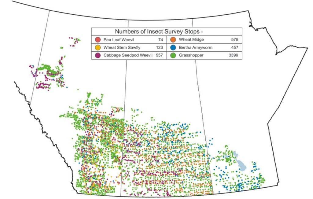 insect pest survey map