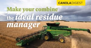 Combine spreading residue