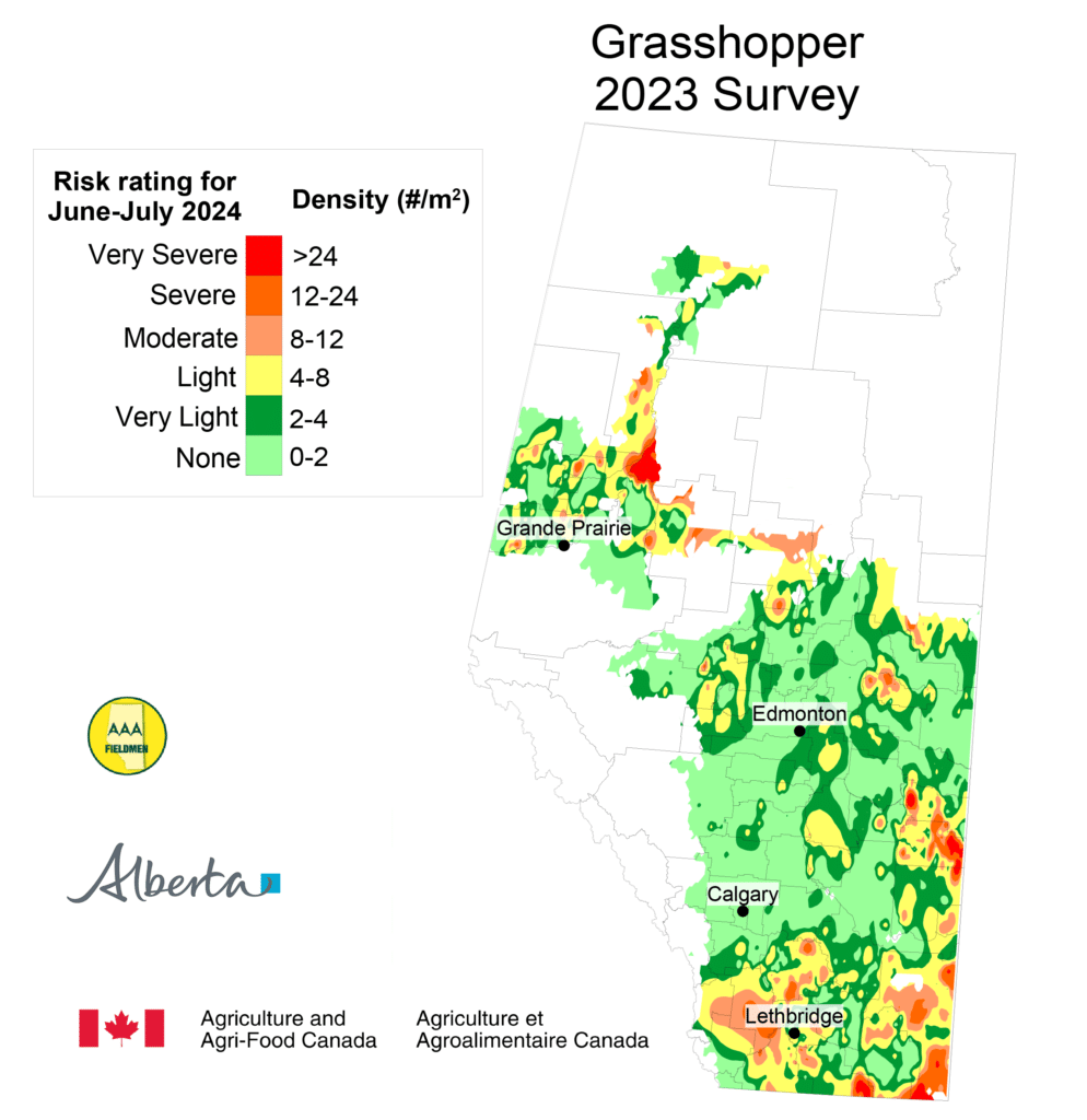 2023 Alberta grasshopper survey results