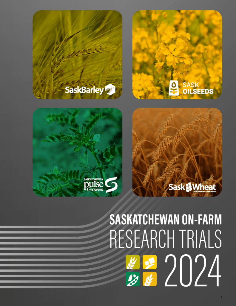 Cover page of the Saskatchewan On-farm research trials 2024 program booklet